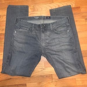 AG The Matchbox Slim Straight Mens Jeans Grey 36